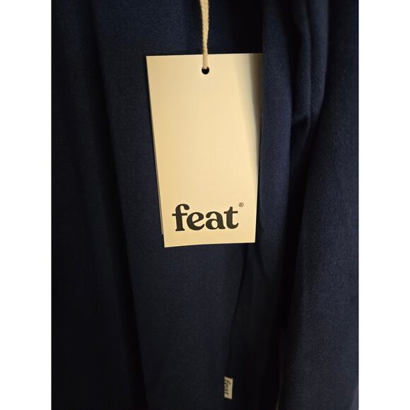 FEAT NAVY BLUE HALF QUARTER ZIP LARGE -Unisex NWT - Picture 5 of 6